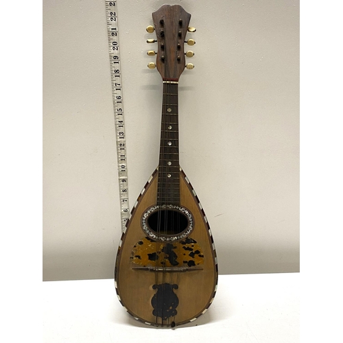 29 - A early 20th century cased Marco Rebora mandolin with inlay detail