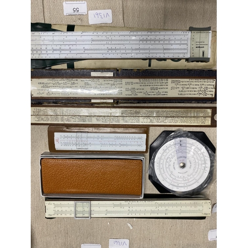 55 - A selection of assorted technical slide rules