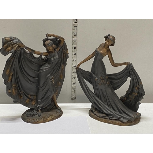 68 - A pair of Art Deco style figurines