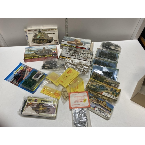 7 - Four boxed assorted model kits and selection of loose models (unchecked) Airfix, Esci etc