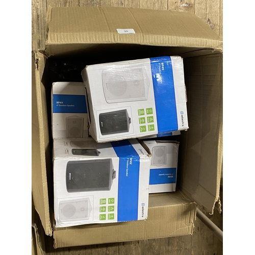 96 - A box of new outdoor speakers (untested)