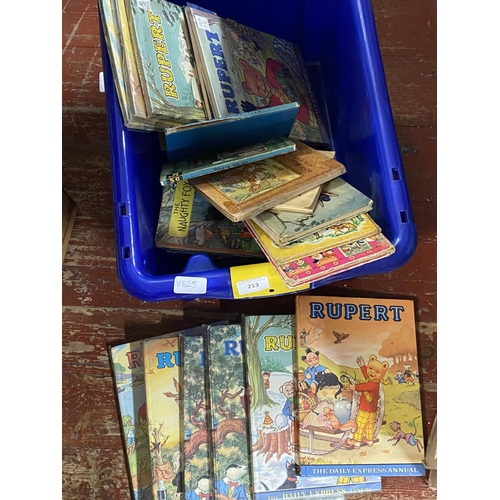 305 - A job lot of assorted vintage Rupert annuals and Ladybird books etc Shipping unavailable
