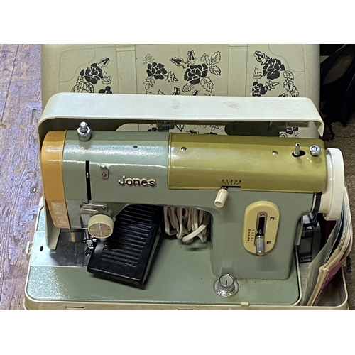 309 - A vintage electric Jones sewing machine in working order shipping unavailable