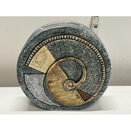 316 - A vintage Troika wheel vase d17cm
