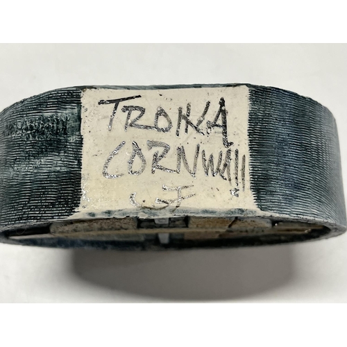 316 - A vintage Troika wheel vase d17cm