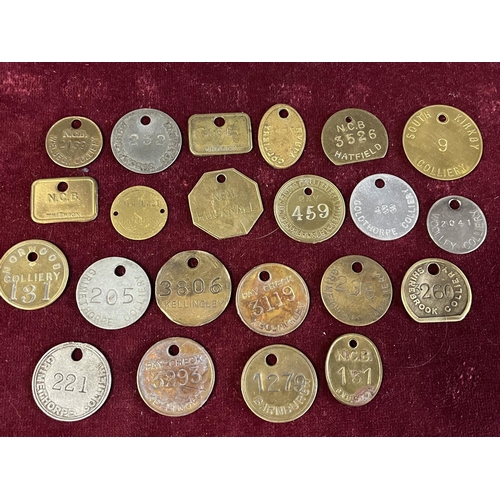 331 - Twenty Two assorted colliery mining pit checks