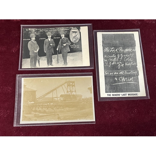 333 - Three antique postcards all relating to Hampstead Pit Mining Disaster 1908