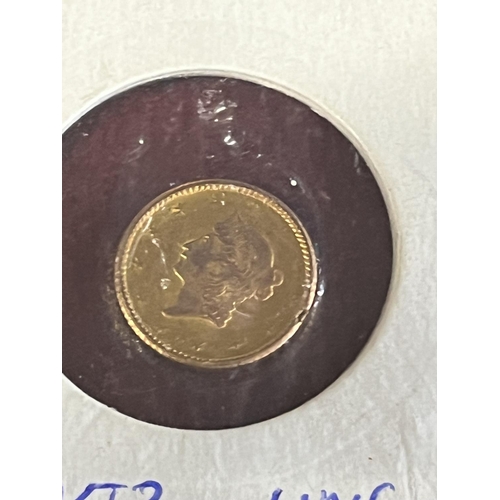 347 - A 1858 American $1 gold coin