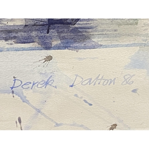 112 - A original watercolour by Derek Dalton dated 1986 part of the 'Wear Series' entitled Durham Diagonal... 