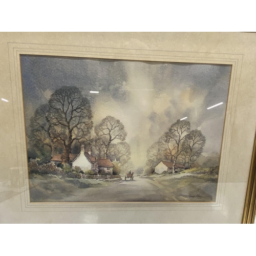 249A - Two framed original watercolours one by George Allen and one by O Johnson