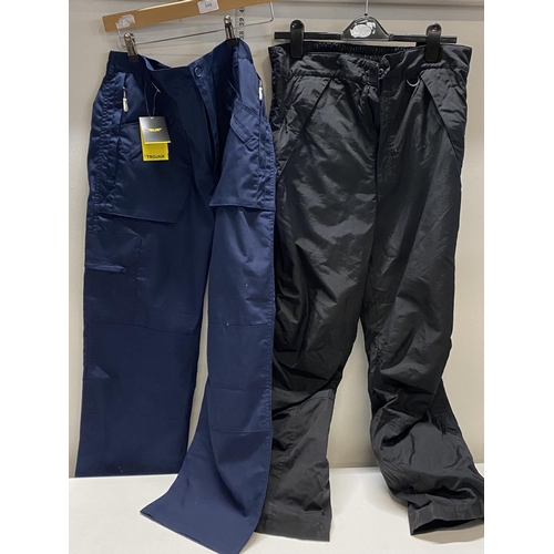 348 - Two pairs of waterproof trousers one with tags