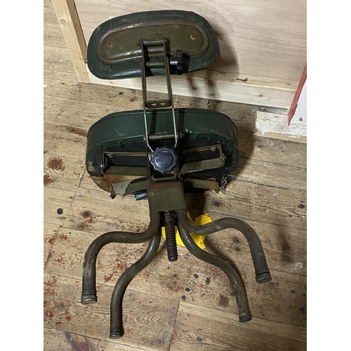 96 - A vintage Evertaut machinists chair (needs reupholstering), shipping unavailable