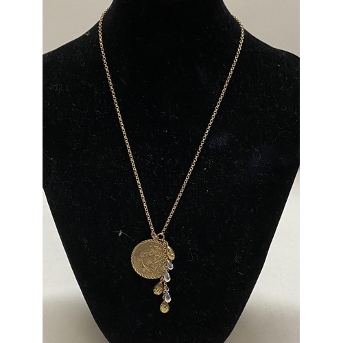 277 - A 9ct gold chain and St Christopher pendant 6g