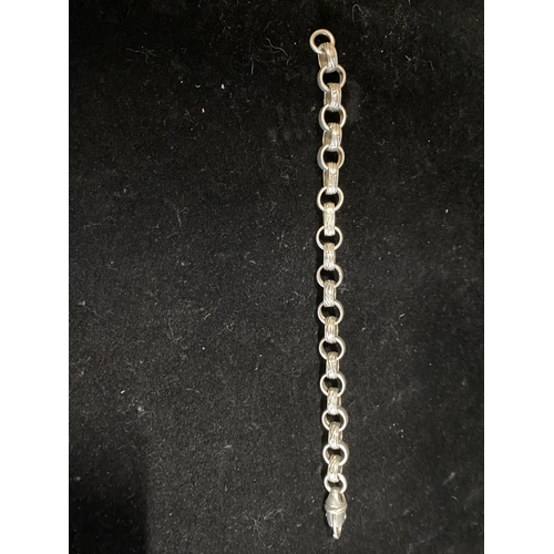 283 - A hallmarked silver belcher bracelet 26.93g