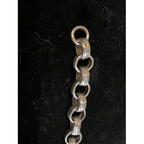 283 - A hallmarked silver belcher bracelet 26.93g