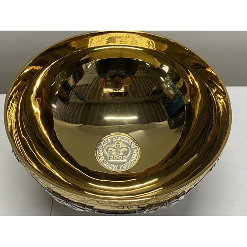 270 - A boxed Arthur Price limited special edition silver plated bowl commemorating HM the Queen Golden Ju... 