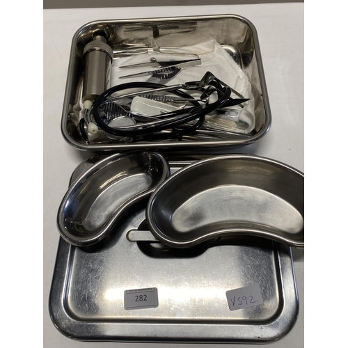 282 - A set of medical instruments in stainless steel box