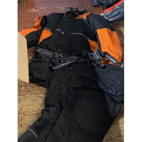 306 - A set of Frank Thomas motorbike trousers and jacket size M