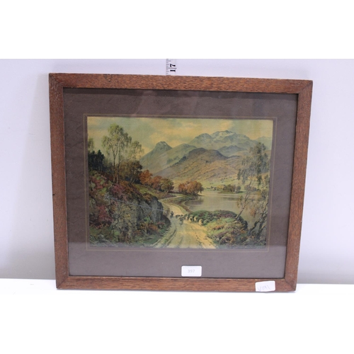 319 - A framed oil on canvas by George Melvin Rennie 47x41cm. Has damage/crease to canvas as shown in phot... 