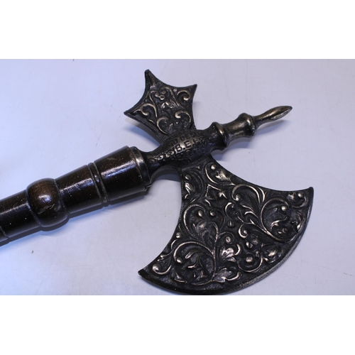 329 - A wall hanging medieval style axe