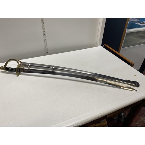 1 - A good quality reproduction French cavalry officers sword. shipping unavailable