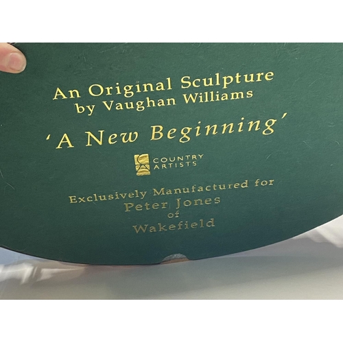 163 - A Country Artists sculpture by Vaughan Williams entitled A New Beginning.  shipping unavailable