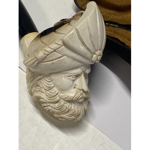 214 - A antique cased Meerschaum