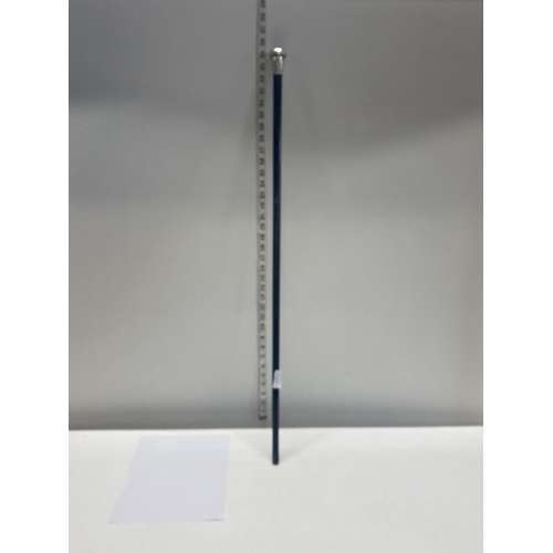 266 - A hallmarked silver topped walking cane.  shipping unavailable