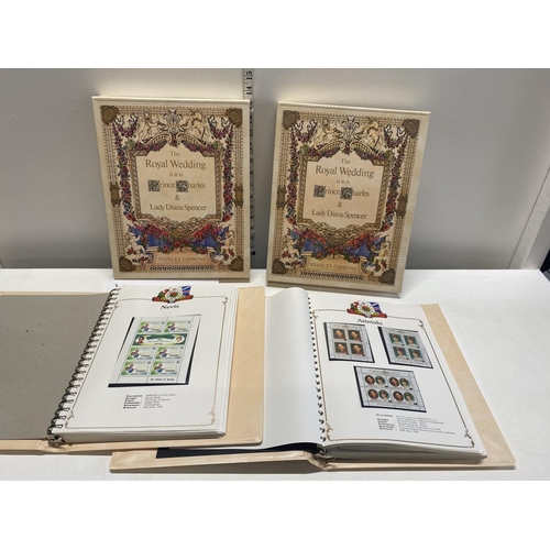 275 - Two Stanley Gibbons Royal Wedding 1981 stamp albums in mint condition.