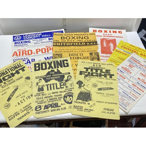 306 - A job lot of vintage boxing posters