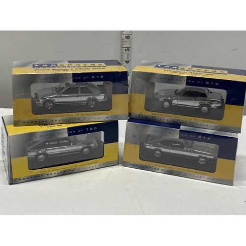 70 - Four Vanguards Collectors Club limited edition die-cast models