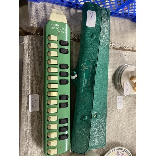 230 - A vintage Hohner melodica soprano instrument