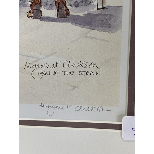 366 - Three framed limited edition signed Margaret Clarkson prints. Shipping unavailable
