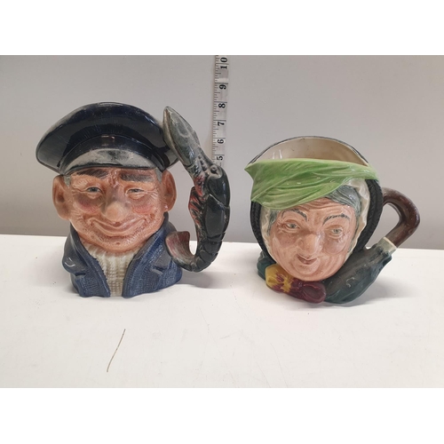 40 - Two Royal Dalton character jugs Lobster Man and Sairey Gamp. Shipping unavailable