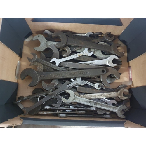 64 - A job lot of spanners. Shipping unavailable