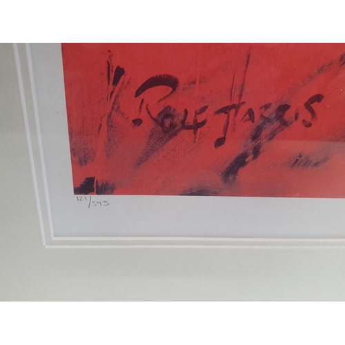 72 - A limited edition framed print by Rolf Harris. 77x80. Shipping unavailable