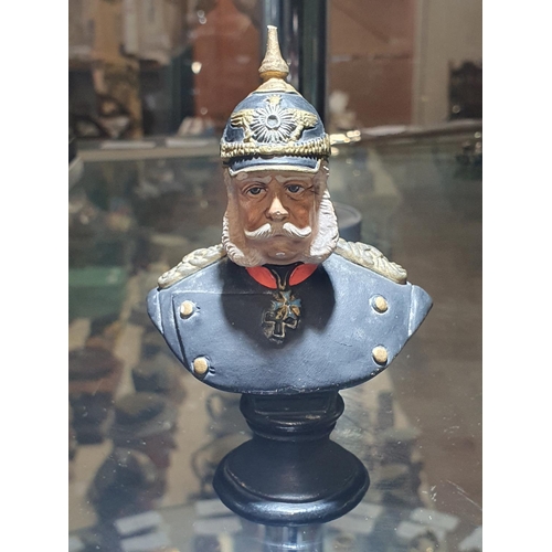 89 - A small ceramic bust of Hindenburg