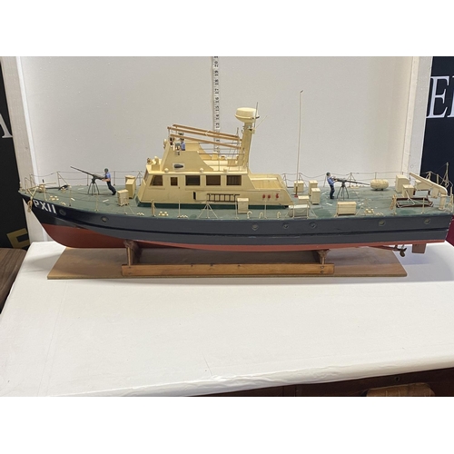 36 - A large remote control scale model of a patrol boat Sangsetia approx 110 cm long. Shipping unavailab... 