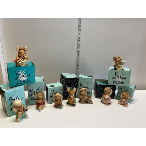 50 - Nine boxed Pendelfin figure (a/f).Shipping unavailable