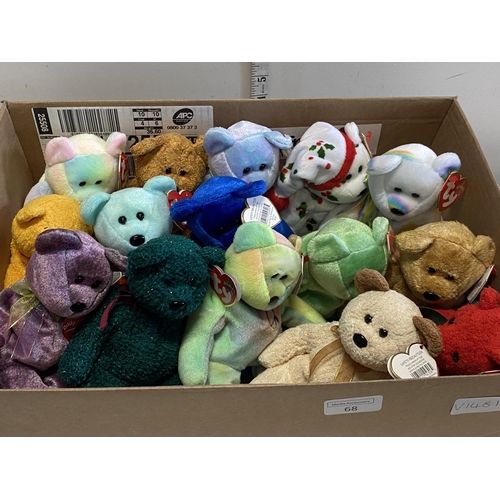 68 - Fifteen TY beanie babies