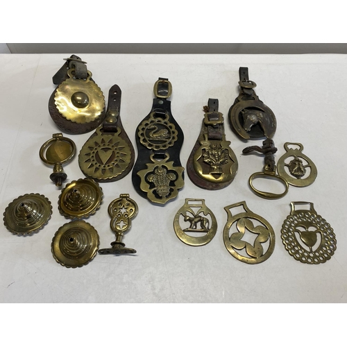 74 - A selection of antique horse brasses