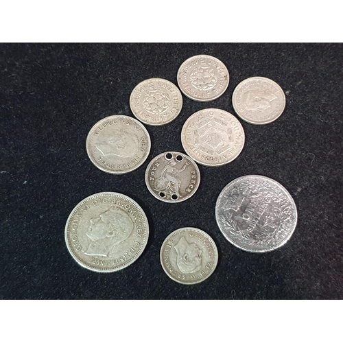 137A - A selection of assorted of pre 1942 British coins including a Victorian shilling dated 1868