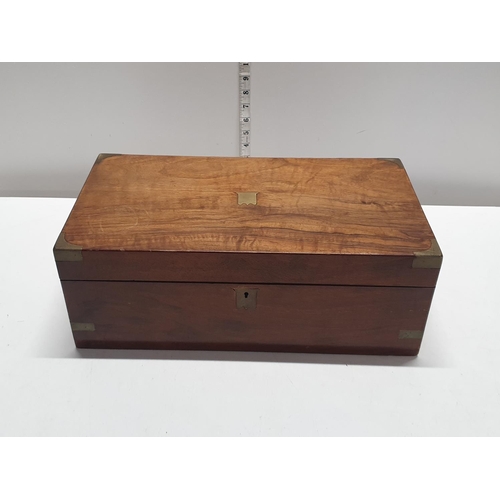 275 - A antique walnut writing slope