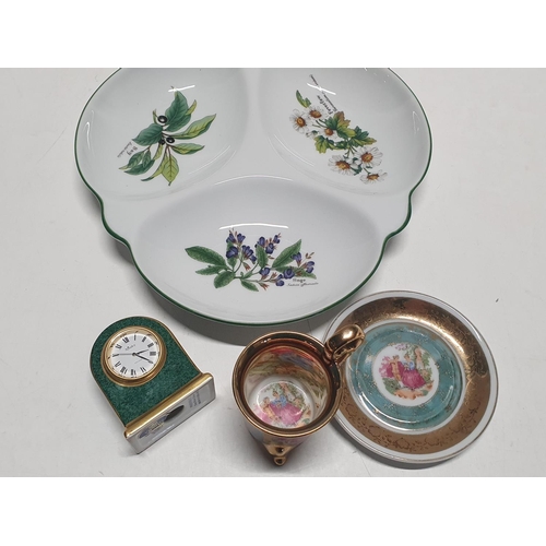 72 - A boxed Royal Worcester hors d'oeuvres dish and two other ceramics