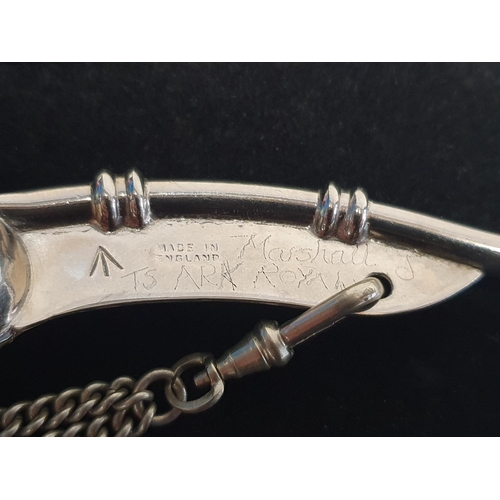 155 - A military issue Bosun's whistle with owners name inscribed