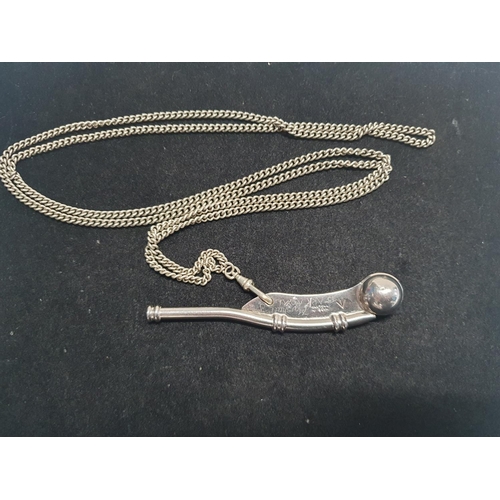 155 - A military issue Bosun's whistle with owners name inscribed