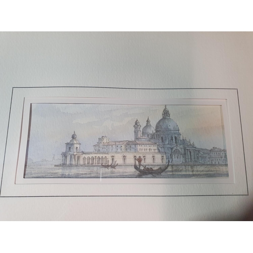 163 - Two framed and signed prints of Venice 48x39cm, shipping unavailable