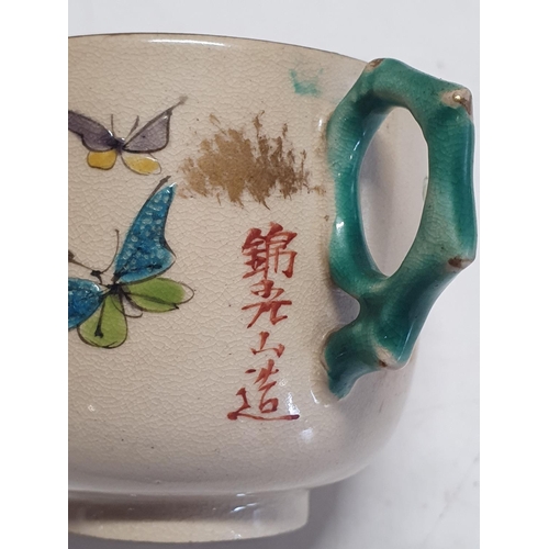 174 - A mid 19th century Japanese Kinkozan Awata? tea service with character marks