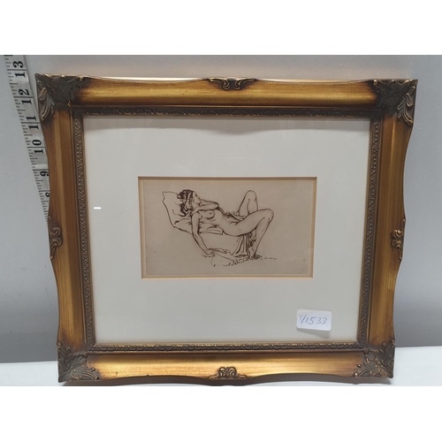 20 - A framed Sir William Russell Flint 1st edition print entitled 'Pauline' 31x36cm