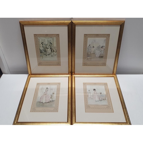 23 - A set of four framed Georgian themed prints 34x42cm